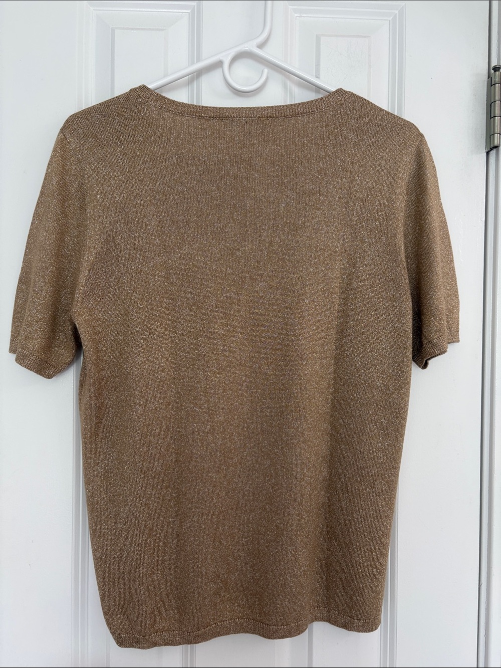 Ann Taylor Metallic Tan Open Cardigan and Shell Sweater Set - Picture 9 of 10